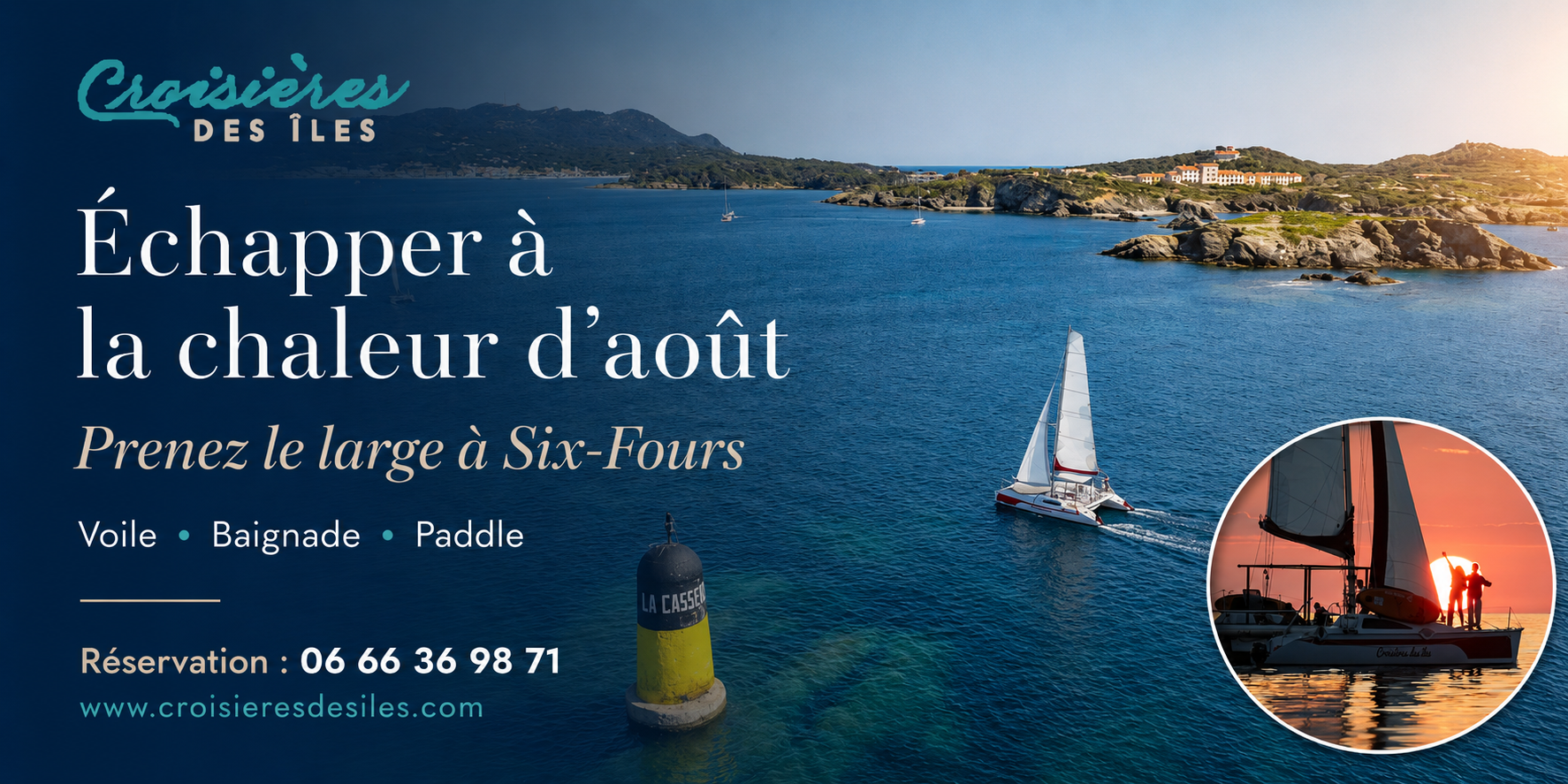 Balade en catamaran à Six-Fours avec Croisières des Îles